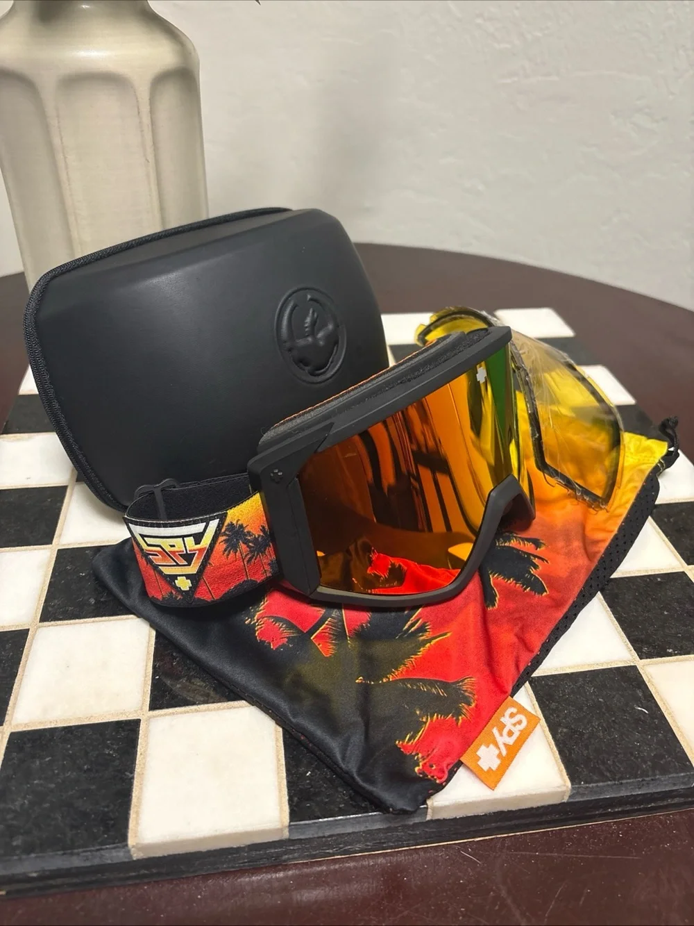 SPY Optic Men's Orange Mirrored Snow Goggles